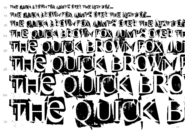 Super Danger font waterfall