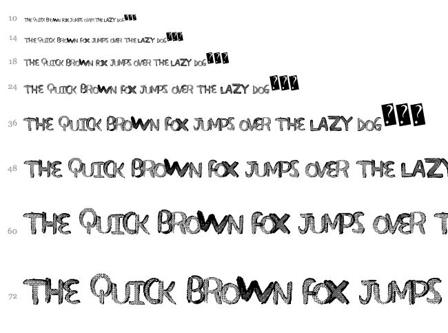 Super Fade font waterfall