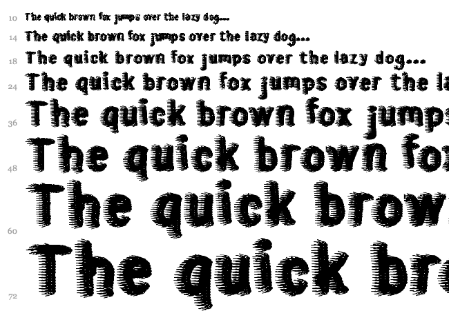 Sweater font waterfall
