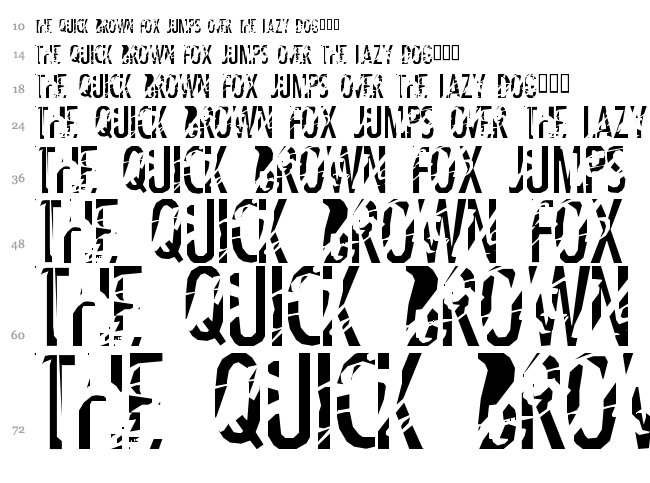 Tanline font waterfall
