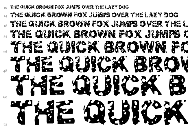 Target Practice font waterfall
