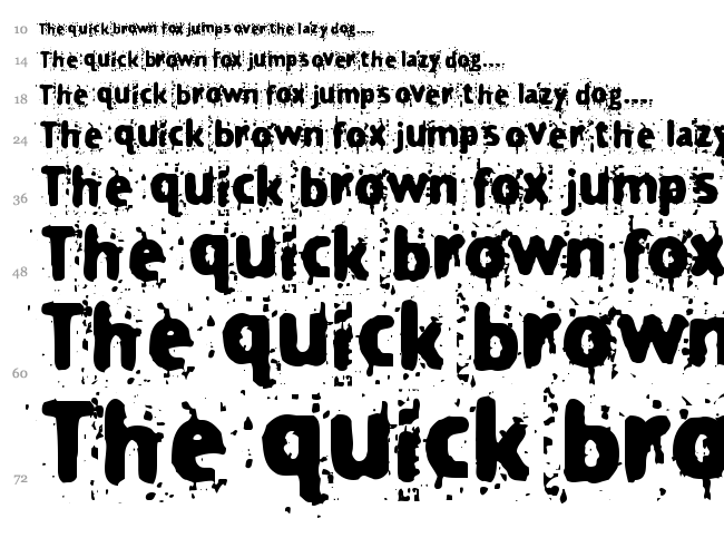 Technine font waterfall
