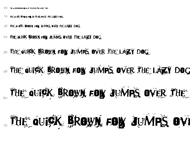 Terror 2005 font waterfall