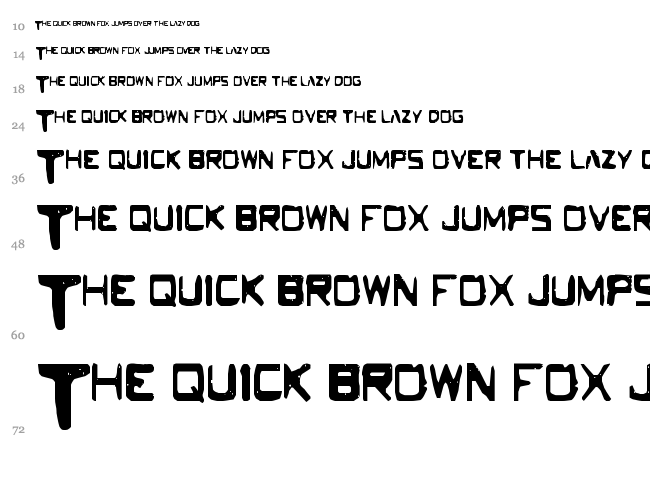 The Deeper font waterfall
