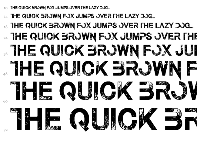 The Last Call font waterfall
