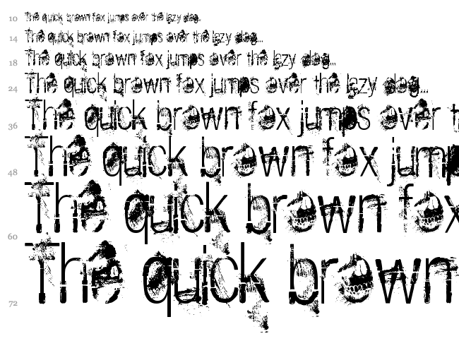 The Last Soundtrack font waterfall