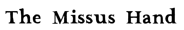 The Missus Hand font