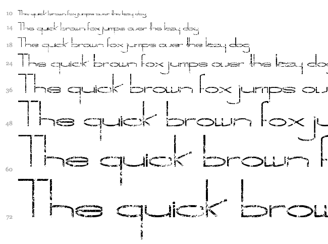 The New Metropolitan font waterfall