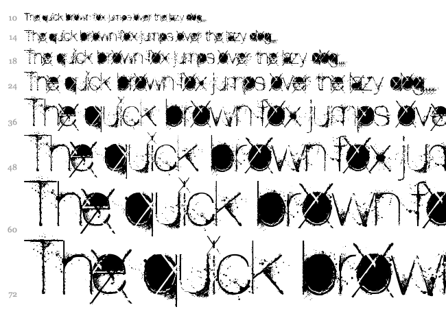 The Poison font waterfall
