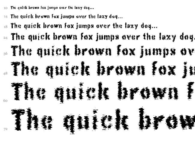 This Corrosion font waterfall