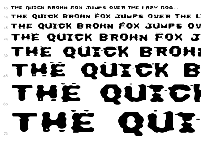 This Emulation font waterfall