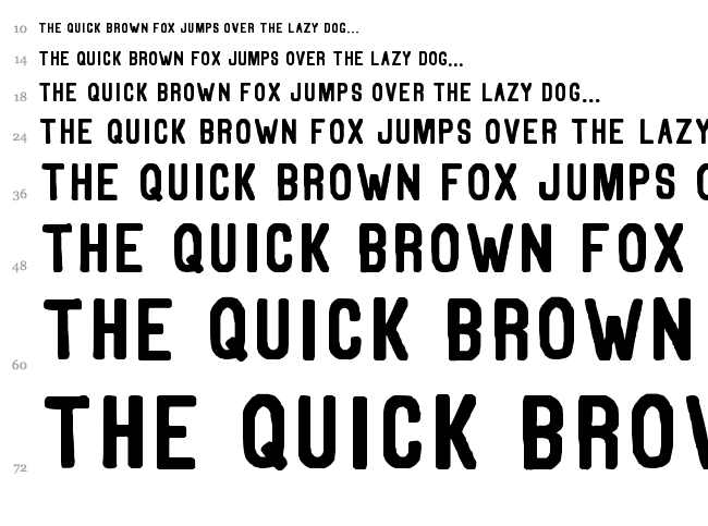 Thorne font waterfall