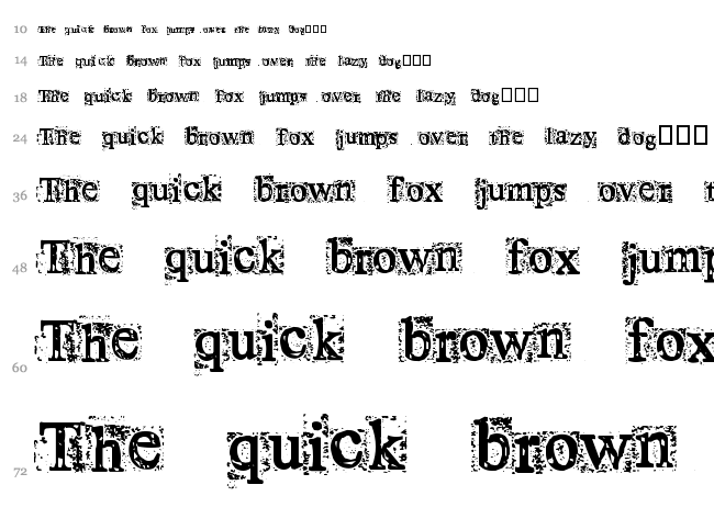 Times New Omen font waterfall
