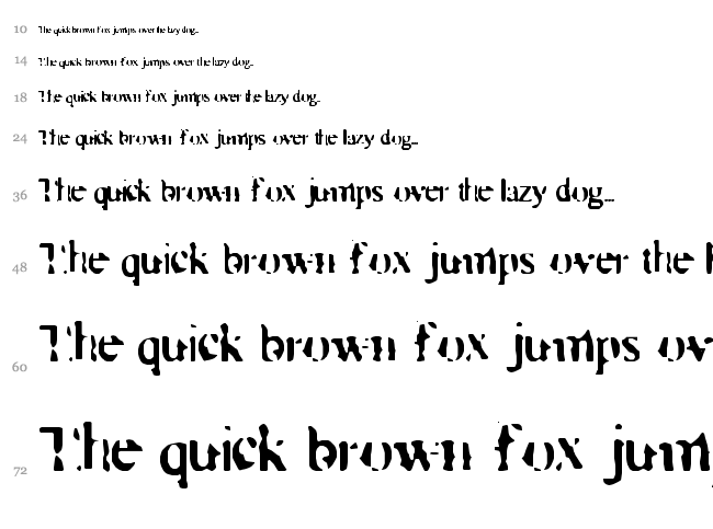 Times New Zoo-Man font waterfall