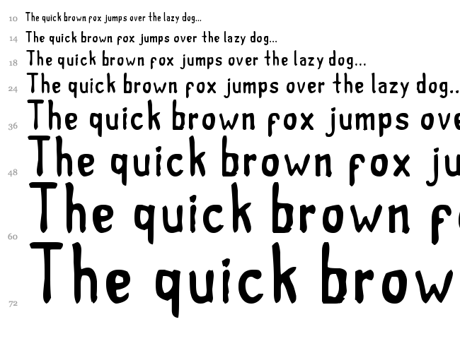 Tintilla font waterfall