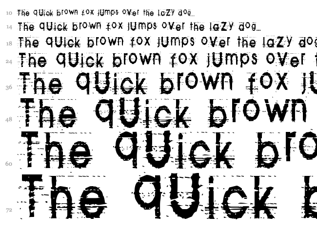 Tom Violence font waterfall