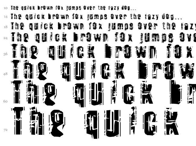 Tooth Ache font waterfall