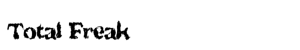 Total Freak font