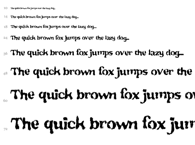 Total Freak font waterfall