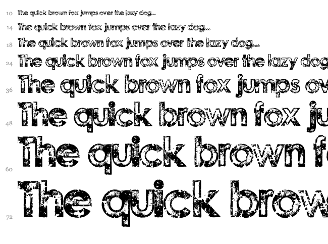 Tragic Vision font waterfall