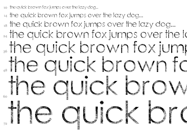 Tramlib font waterfall