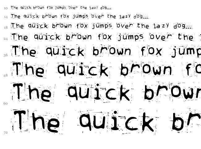 Trash font waterfall