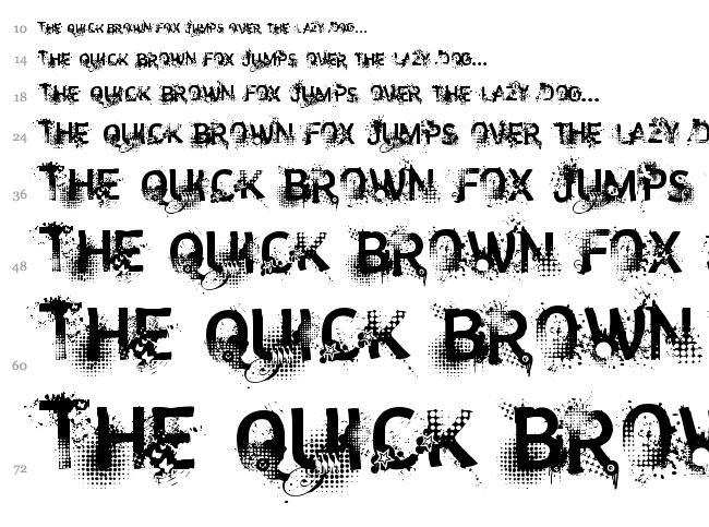 Trashco font waterfall