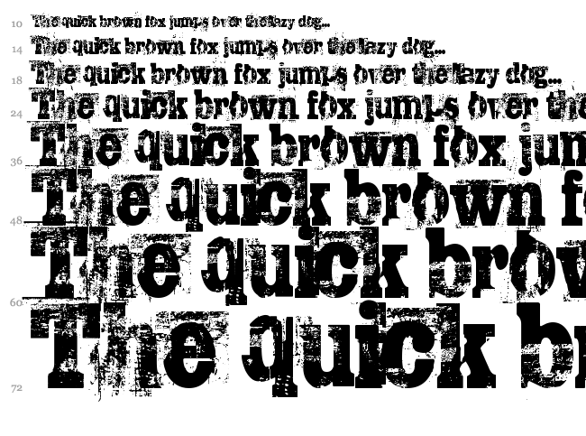 Trashed font waterfall