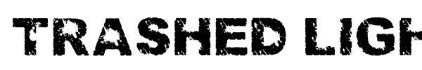 Trashed light font preview