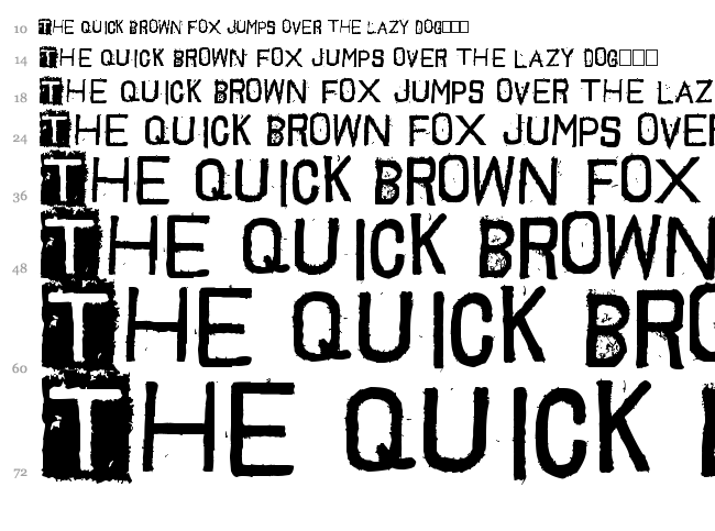 Trash Toys 02 font waterfall