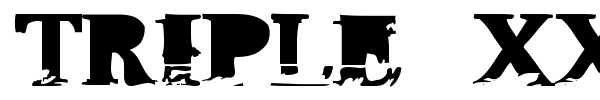 Triple XXX font