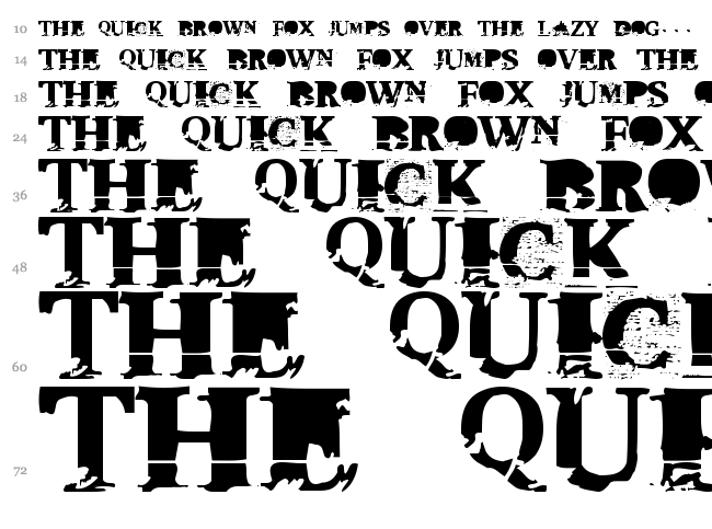Triple XXX font waterfall