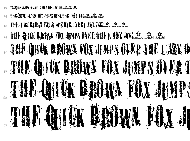 Triumph Rewind font waterfall
