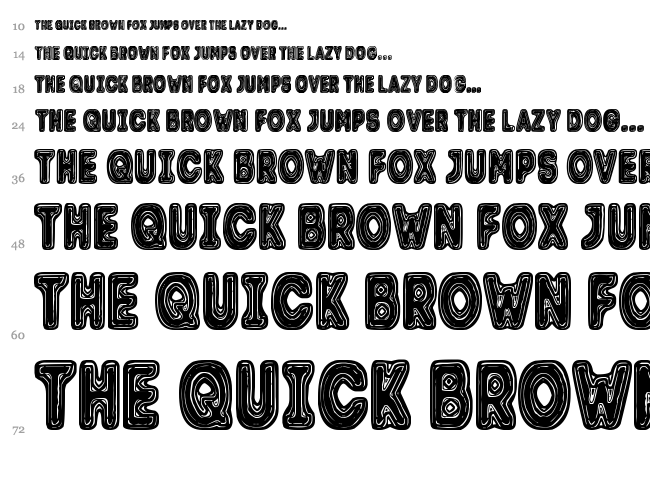 Trolli font waterfall