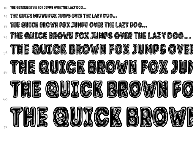 Trolli font waterfall