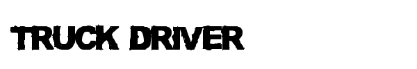Truck Driver font
