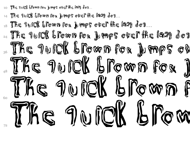 TruLogic font waterfall