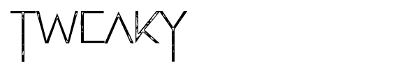 Tweaky font