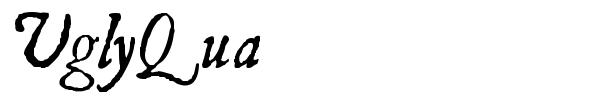 UglyQua font preview