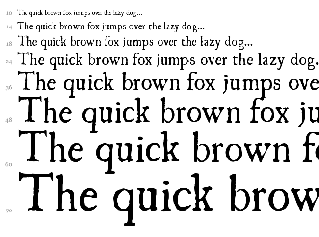 UglyQua font waterfall