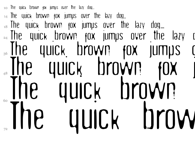 Undo35 font waterfall
