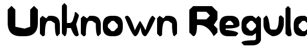 Unknown Regularity font