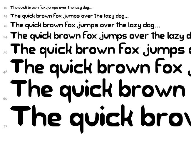 Unknown Regularity font waterfall