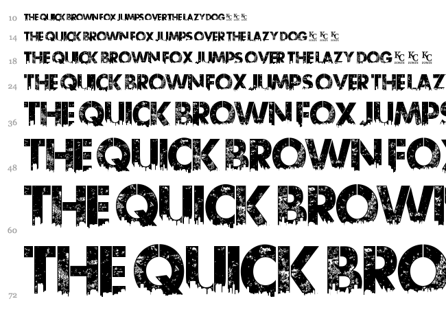 Urban Jungle font waterfall