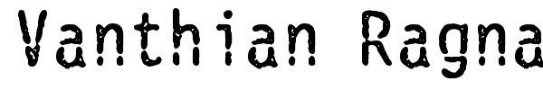 Vanthian Ragnarok font