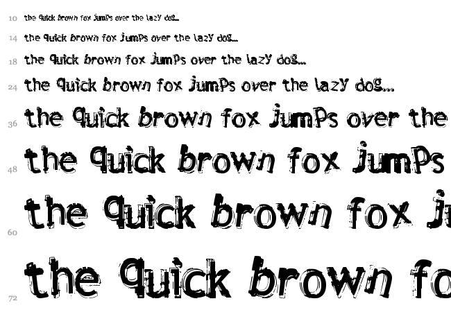 Verdy font waterfall