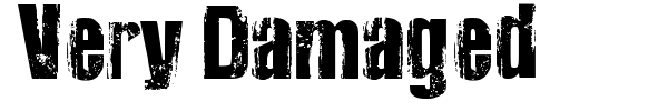 Very Damaged font