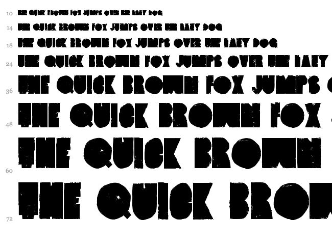 Vintage Denim font waterfall