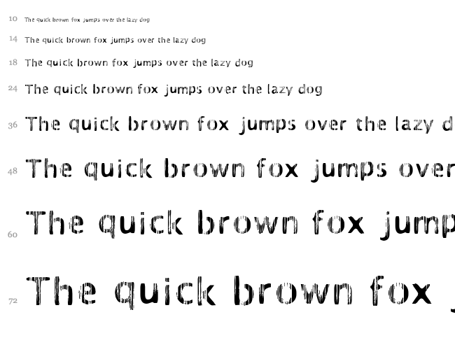 VTKS Laundry font waterfall