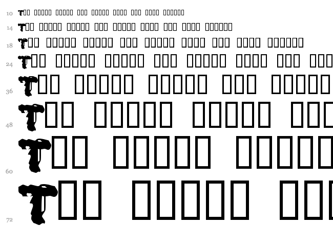 Wait and Bleed font waterfall